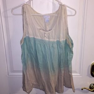 K. Jordan dip dyed flowy tank sz. 2X